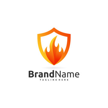 fire shield or flame fire shield logo