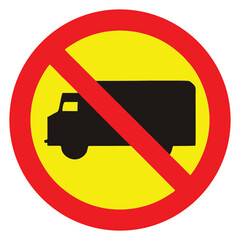 no entry for trucks sign