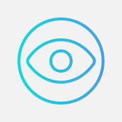 Visibility icon in gradient style about user interface, use for website mobile app presentation