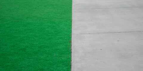 Fototapeta premium grass and concrete