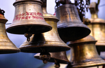 Campanas Votivas, Templo de Kedarnath, Himalaya Garhwal, Uttarakhand,Uttar Pradesh,India.