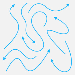 Hand drawn arrow collection template Vector