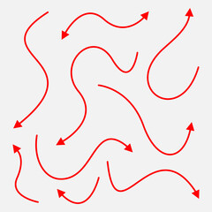 Hand drawn arrow collection template Vector