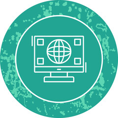 Unique Line Round Circle Icon