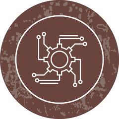 Unique Line Round Circle Icon