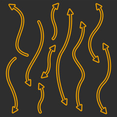 Hand drawn arrow collection template Vector