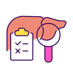 Liver analysis, color editable icon for web design, templates and more