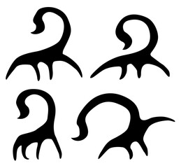 Quadruped Scorpion Symbol Abstract
