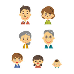 家族　顔　アイコン