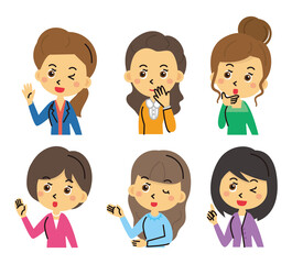 女性　セット　イラスト