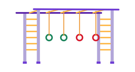 Athletic rings Children Playground icon. Vector illustration