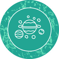 Unique Line Round Circle Icon