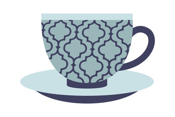 Ceramic Tea Cup. Vector illustration