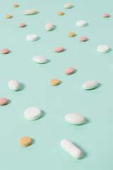 A lot of colorfull pills, vitamins