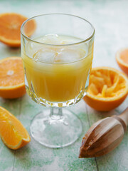 Glass of fresh orange juice