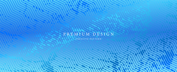 Premium background design with diagonal blue line pattern. Vector horizontal template for digital lux business banner, formal invitation, luxury voucher, prestigious gift certificate