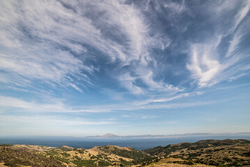 African coast from the coast of Cadiz, southern Spain