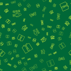 Set line Resume, Tie and Exchange work on seamless pattern. Vector