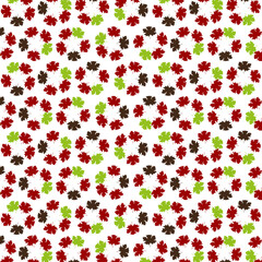 Red maple leaves texture on white background used in clothes and fashions concepts template