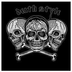 Gothic sign with skull, grunge vintage design t shirts
