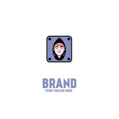 Simple and elegant hoodie clothing brand logo