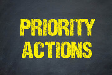 Priority actions