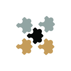 Vector line icon for extention. vector illuatration of puzzle.  Isolated on a blank background which can be edited and changed colors.