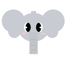 Cute Animal Vector Set Cute and friendly wild life with elephants. Cute funny animals and hand drawn collection of many char.