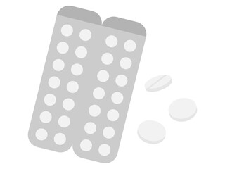 錠剤のアイコン　グレー