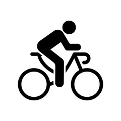 Vector Cyclist icon simple. Bike or Bicycle.
