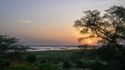 Sunrise in Murchonson Falls National Park Uganda