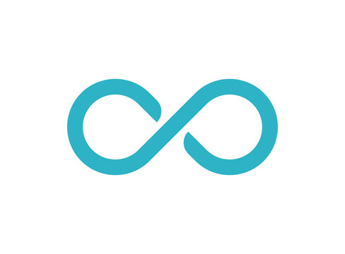 Blue Infinity Vector Logo Template Illustration Design.