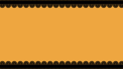 レースフリルのシンプルフレーム　ハロウィンカラー