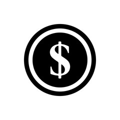 Obraz premium Dollar Coin Icon For Mobile Apps And Website Menu Design. Best Coin Icon Vector Illustration
