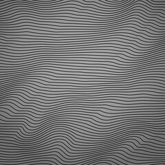 Abstract background with wavy lines. Black and gray vector pattern.