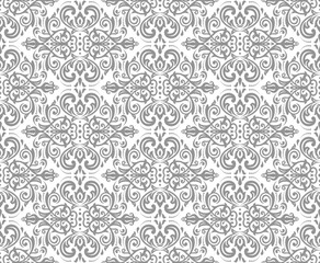 Classic seamless vector pattern. Damask orient silver ornament. Classic vintage background. Orient pattern for fabric, wallpapers and packaging