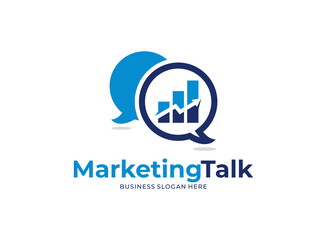 Stock talk business marketing logo design template