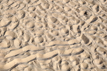 Sand on a beach - view from above