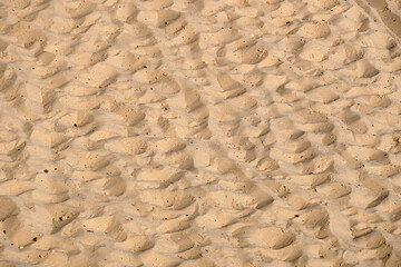 Sand on a beach - view from above