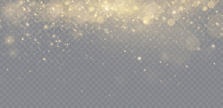 Vector light with star glitter. Magic effect. Background of light effects.Christmas dust.