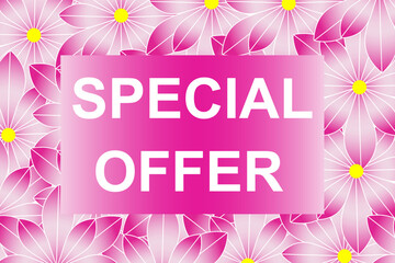 Sale banner, special offer, promotional campaign