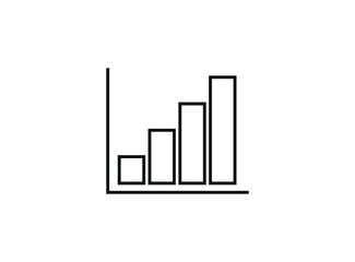 growing graph icon vector for computer, web and mobile app