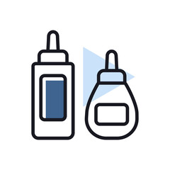 Ketchup mustard and mayonnaise spicy bottle icon