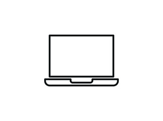 Illustration of laptop icon on white background