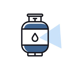 Propane gas cylinder vector isolated icon
