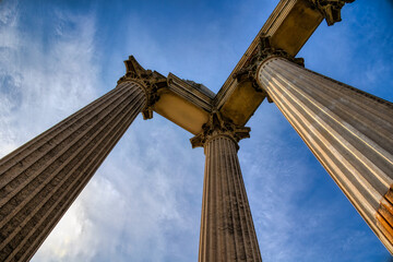 Roman Port Temple Ruin Pillars