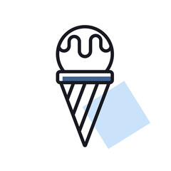 Ice Cream vector icon. Fast food sign