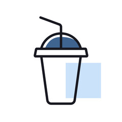 Soft drink vector icon. Fast food sign