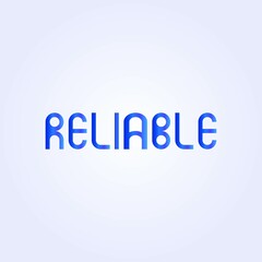 Typographic logo with the word reliable.
