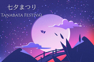 Tanabata festival Background. 七夕まつり背景. Vector illustration.
 - obrazy, fototapety, plakaty